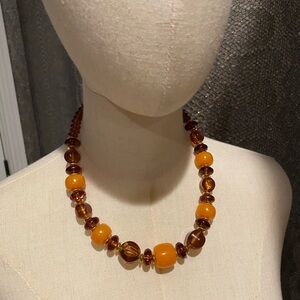 Elegant Amber Beaded Vintage 1997 AVON Moroccan Spice Necklace